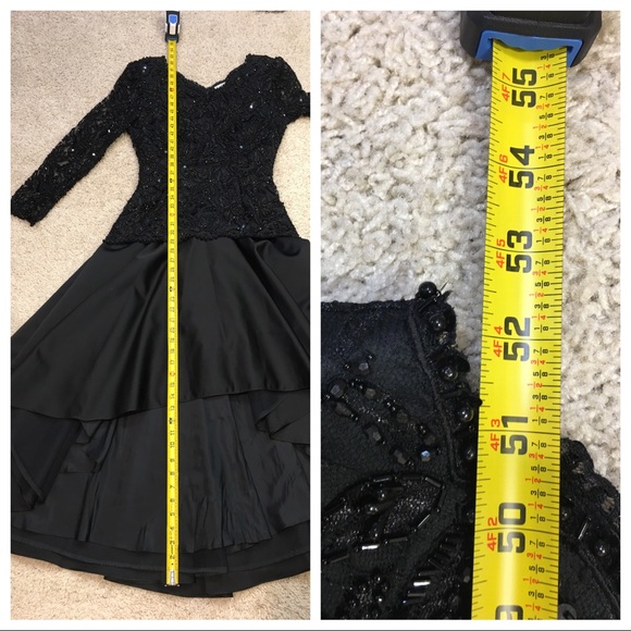 Vintage Oleg Cassini Black Tie dress - Picture 5 of 10